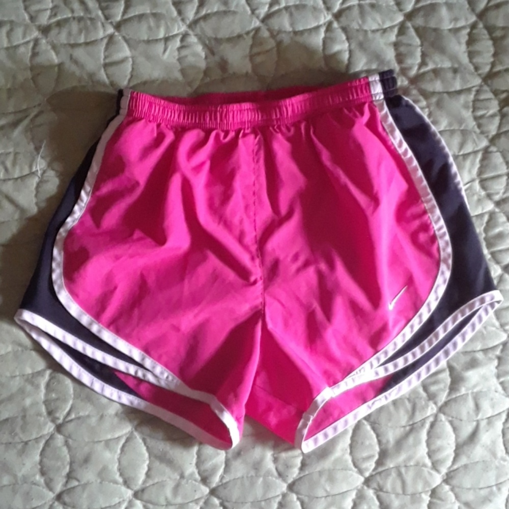 Pink nike running shorts